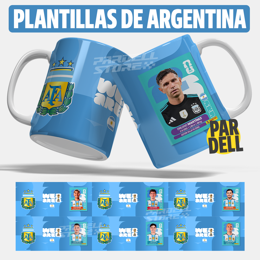 Plantillas para Mugs de Argentina mundial. Sublimacion para mugs