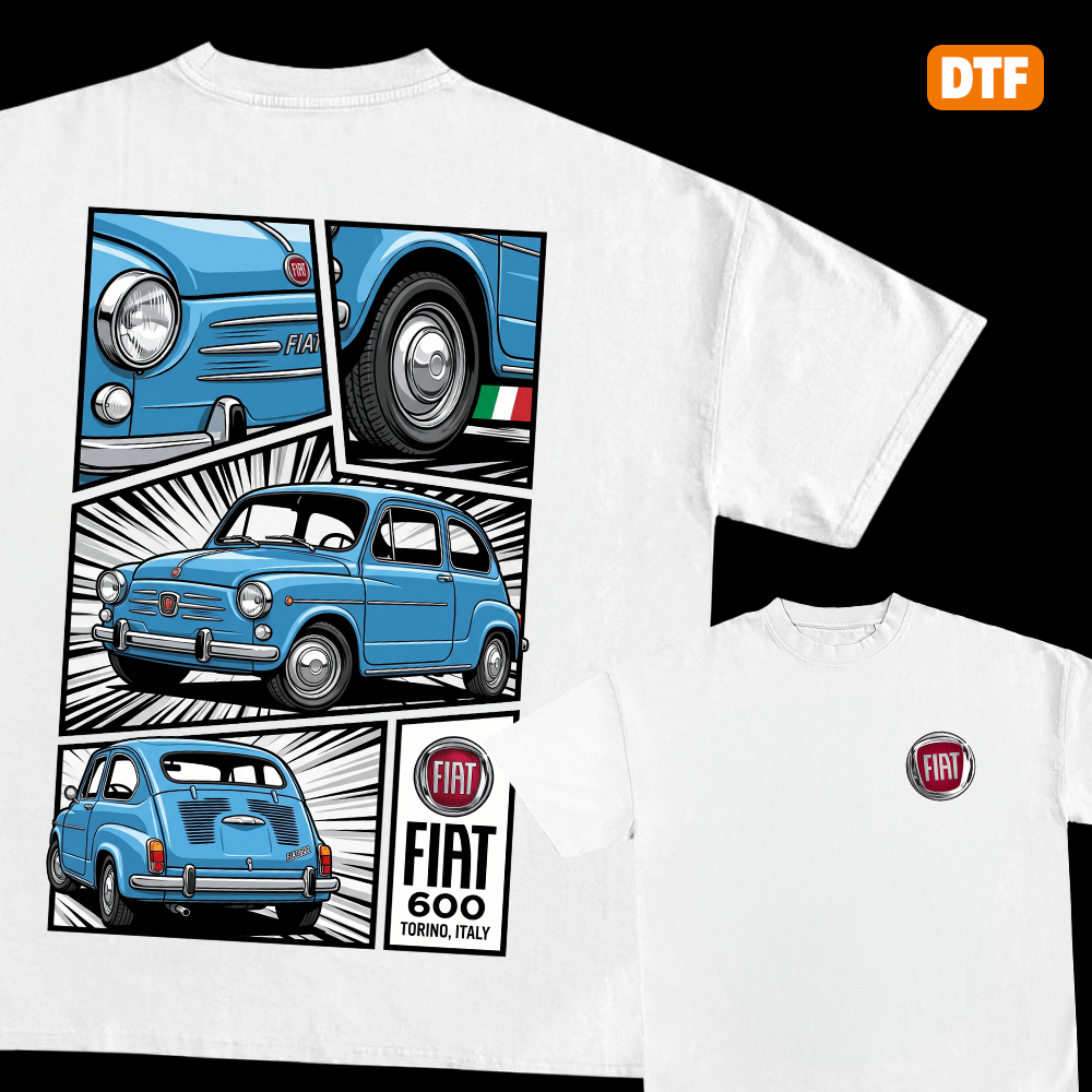 Digital file - Fiat 600 italy t-shirt design