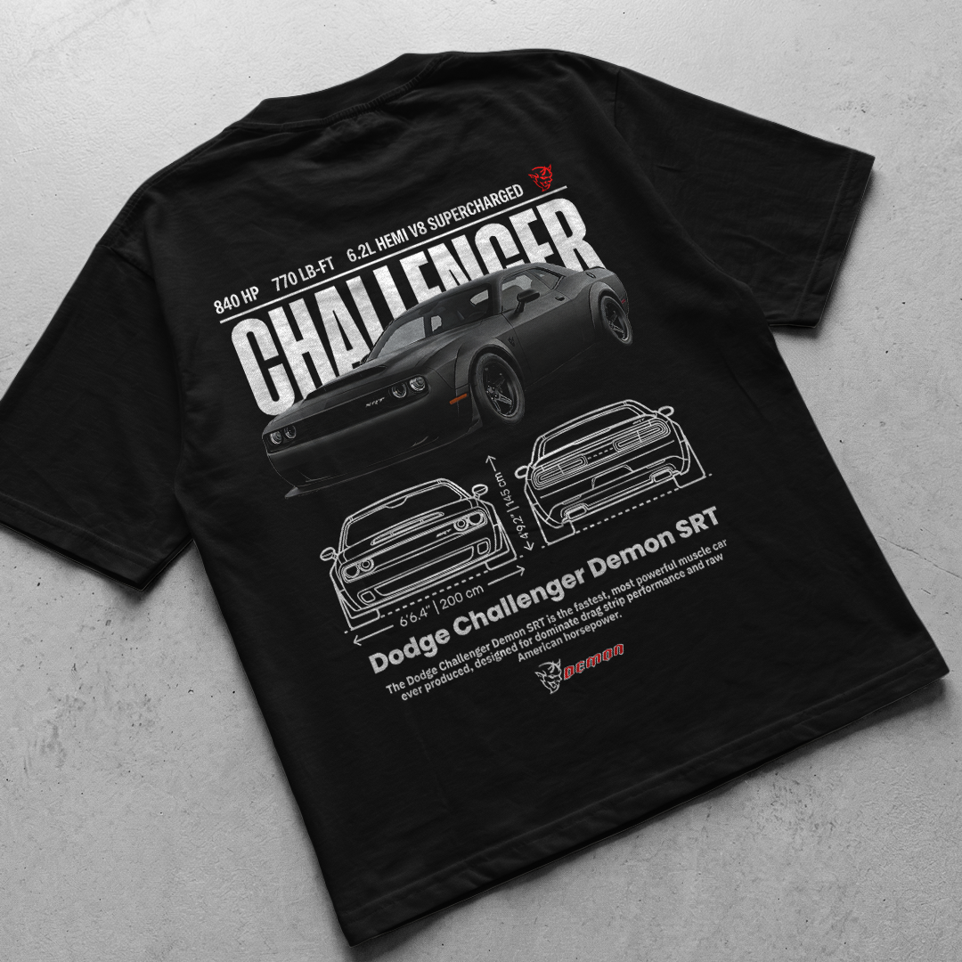 Digital File - Car t-shirt design Dodge Challenger SRT Demon