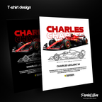 Digital File - F1 design for t-shirt Leclerc