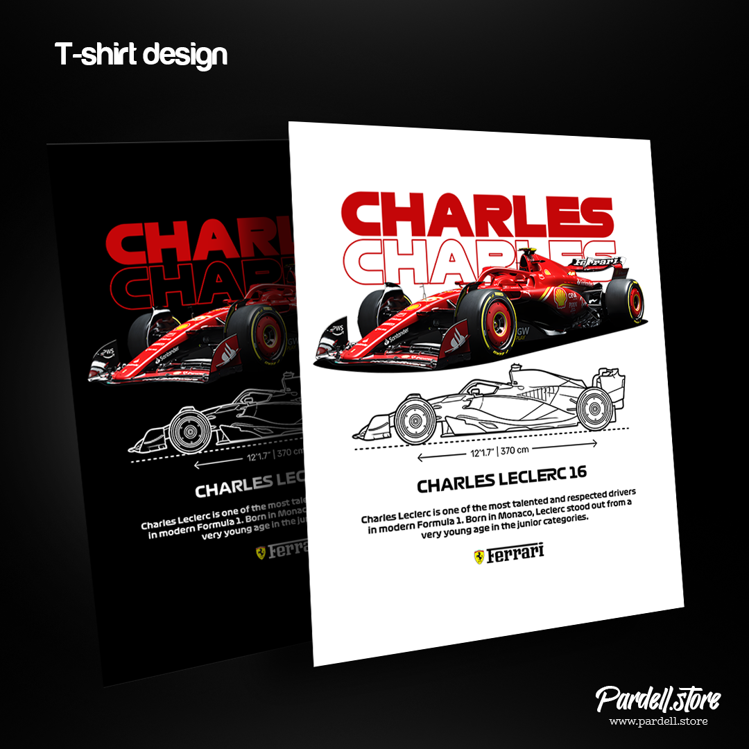 Digital File - F1 design for t-shirt Leclerc