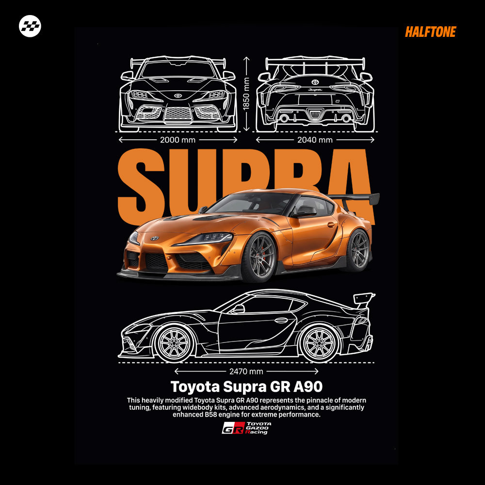 Digital file Toyota GR A90 tshirt design