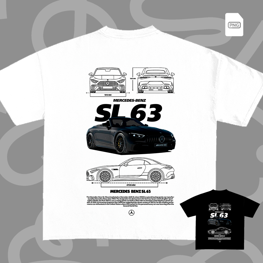 Mercedes-Benz SL63 - t-shirt design