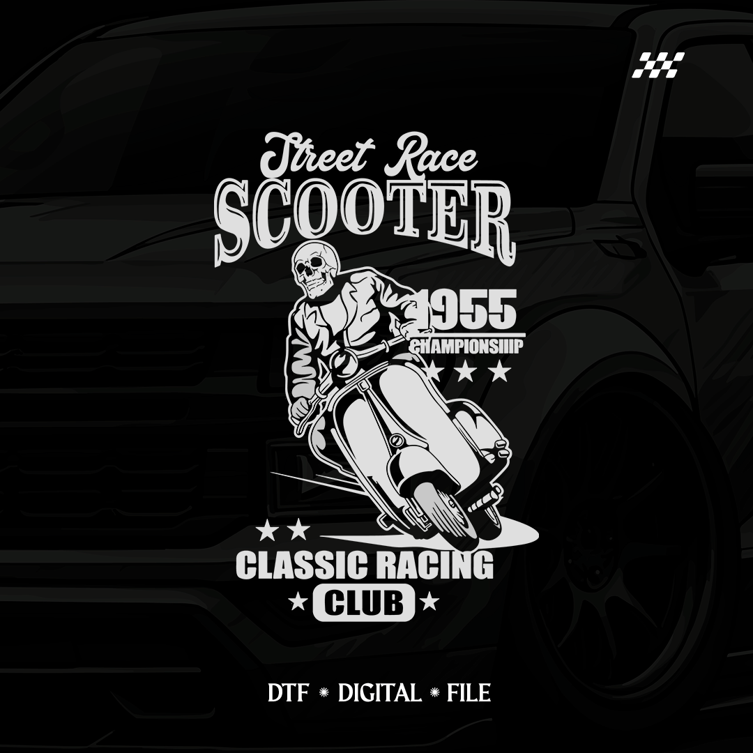 Street race scooter Illustration - DTF PNG design