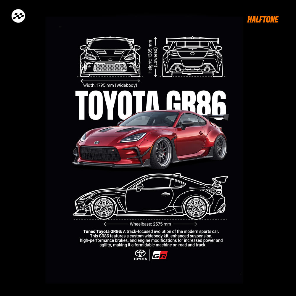 Digital file - Toyota GR86 tshirt design