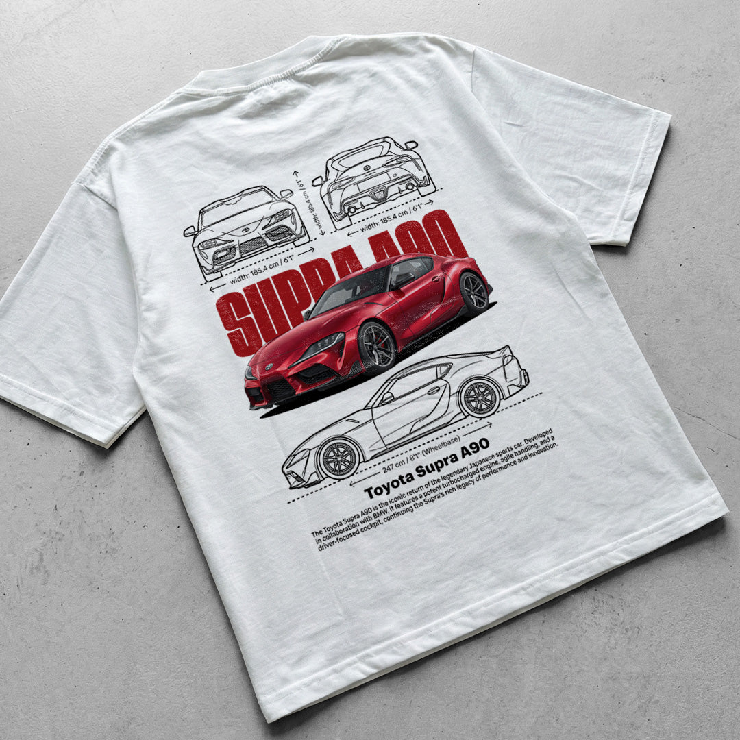 Car t-shirt design Toyota Supra A90