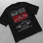 Car t-shirt design Toyota Supra A90