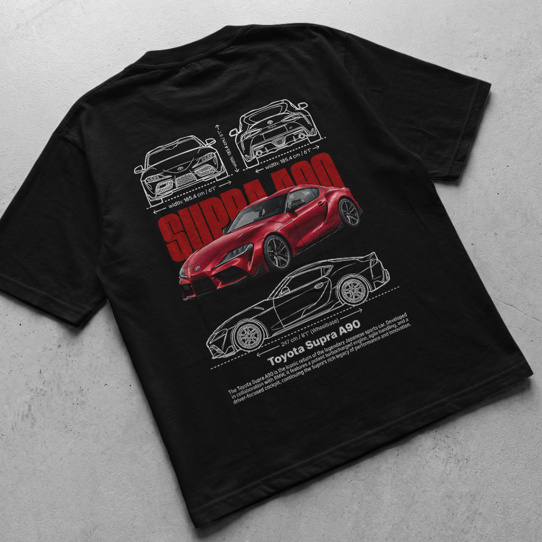 Car t-shirt design Toyota Supra A90