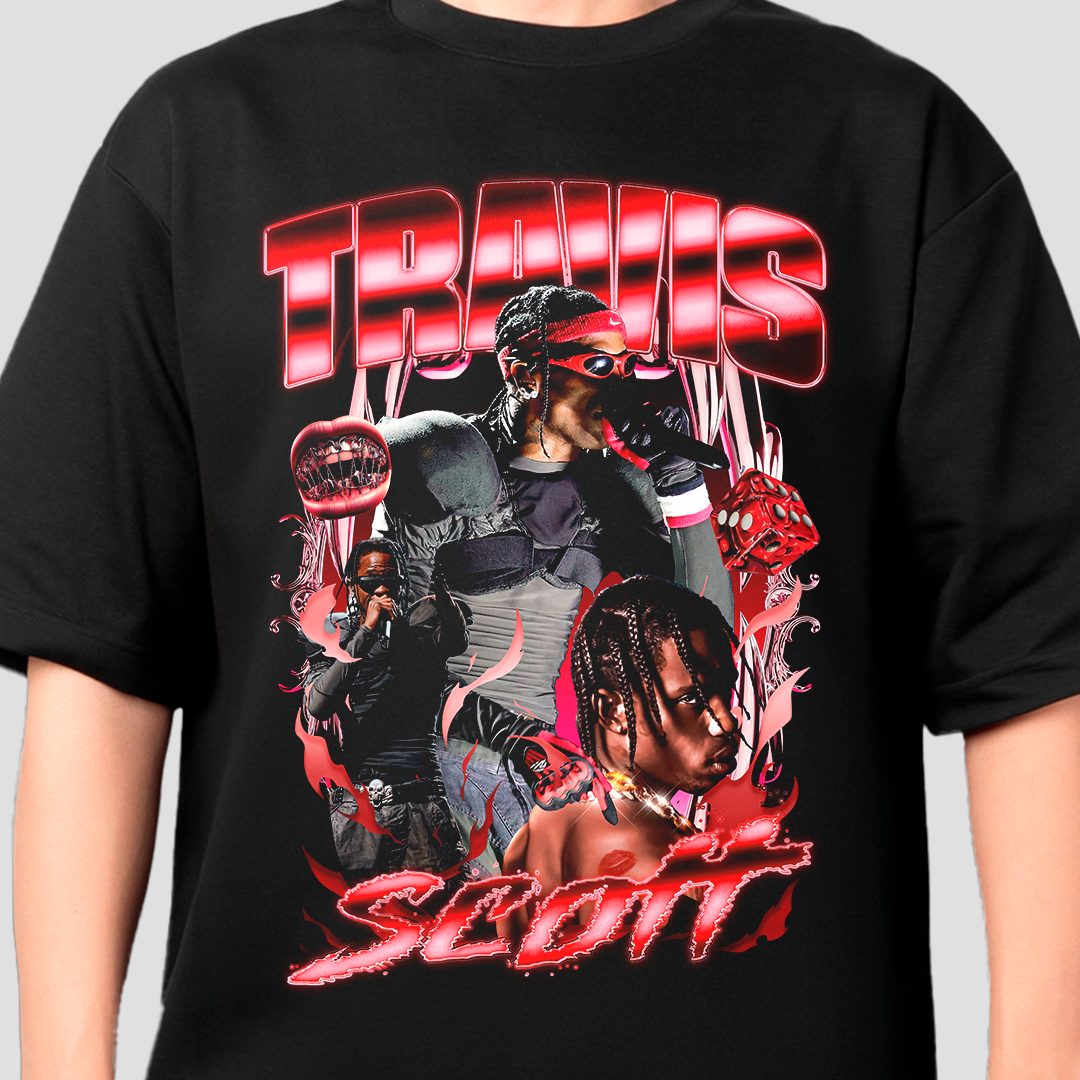 Travis Scott Bottleg - t-shirt design