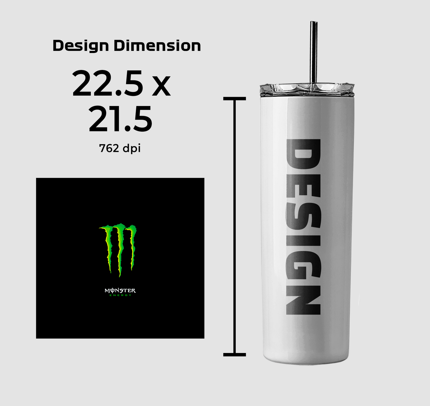 Monster Energy Drink - tumbler design 20z