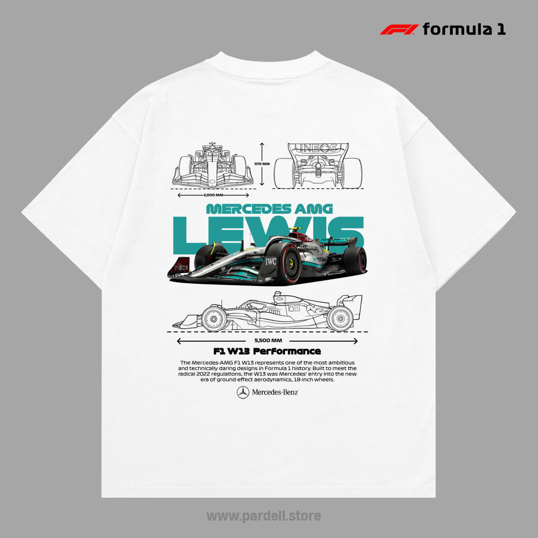 Mercedes-AMG F1 W-13 performance template t-shirt design
