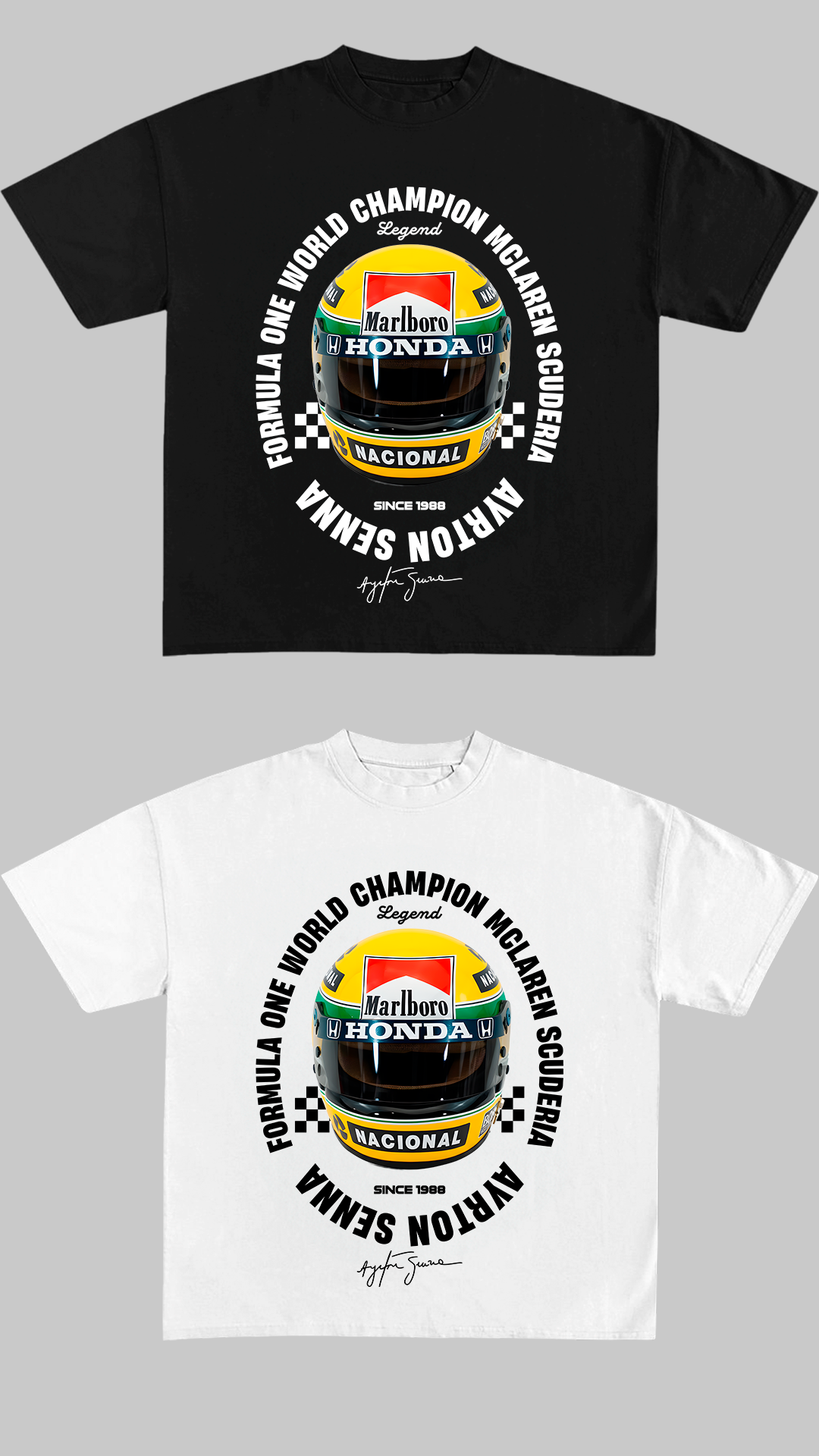 Ayrton Senna 1988 - t-shirt design