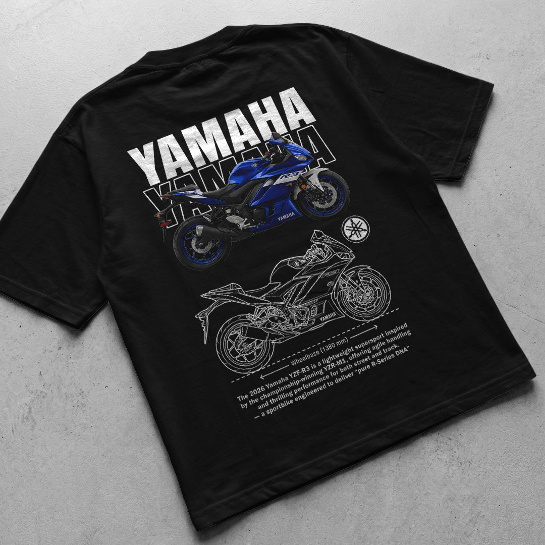Motorcycle t-shirt design Yamaha YZF-R3