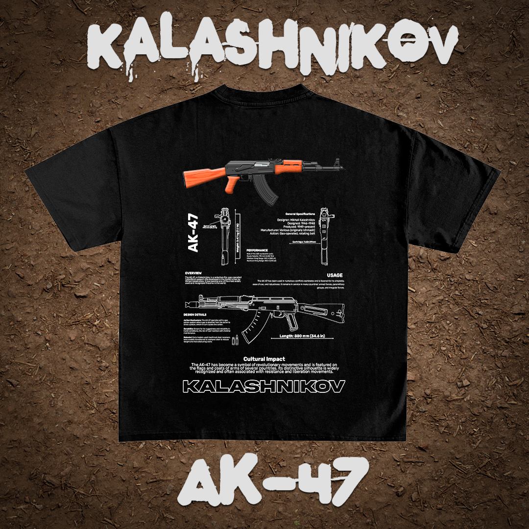 Graphic T-shirt A-K-4-7 Blueprints -DESIGN