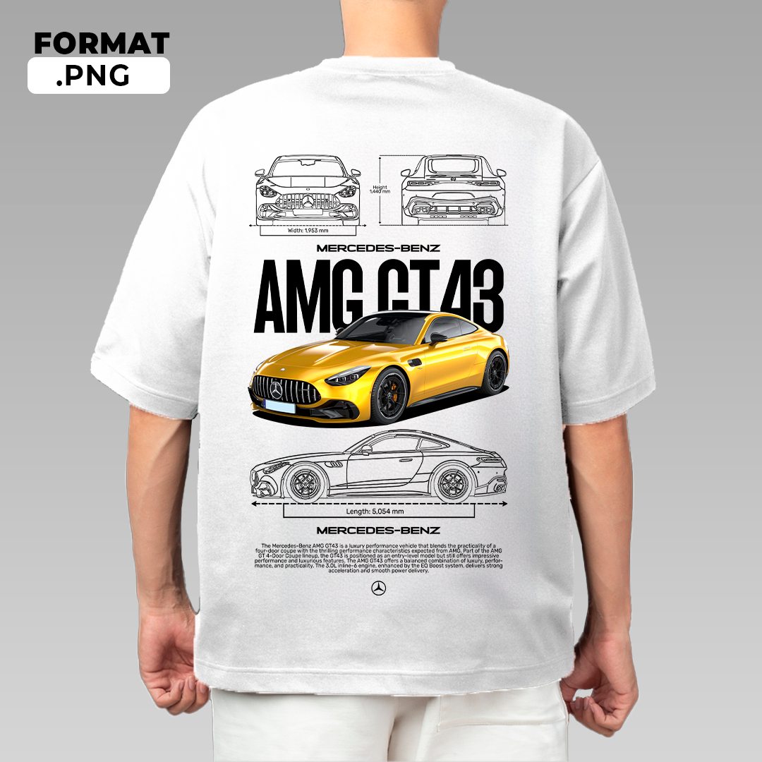 Mercedes-Benz AMG GT43 - T-shirt design