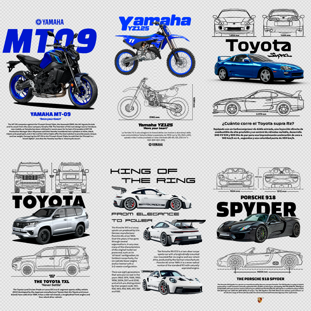 +860 CAR DESIGNS FOR PRINT ON CLOTHING