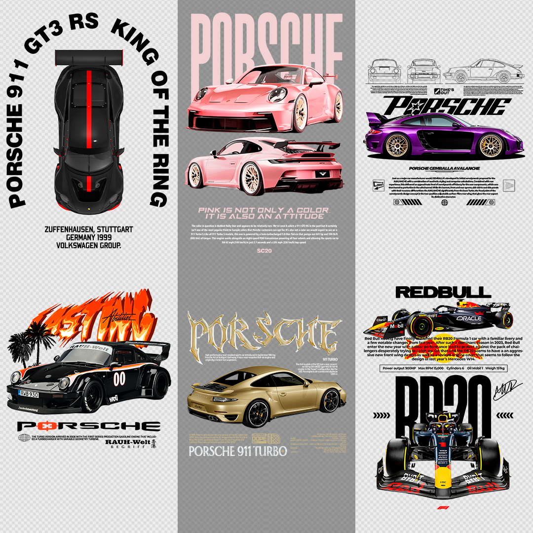 +860 CAR DESIGNS FOR PRINT ON CLOTHING