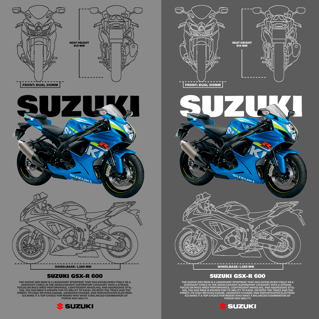 Suzuki GSX-R 600 - t-shirt design