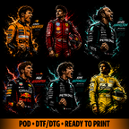 Most fastest drivers mini pack for print DTF halftone t-shirt designs