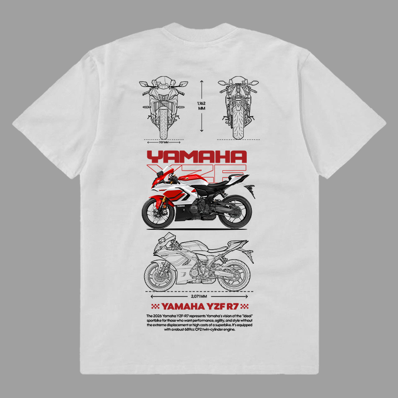 Template Yamaha YZF R7 t-shirt design
