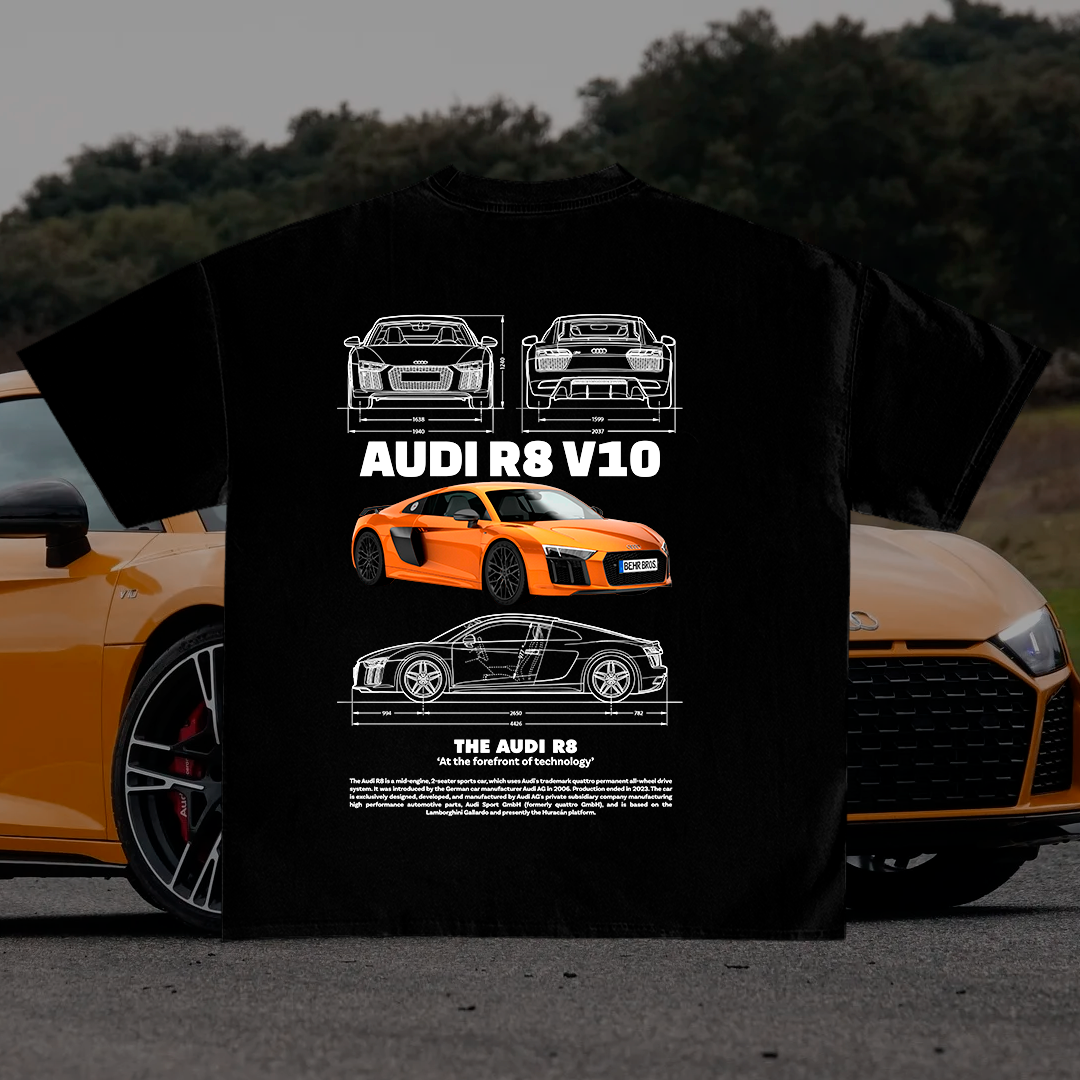 Audi R8 V10 t-shirt design