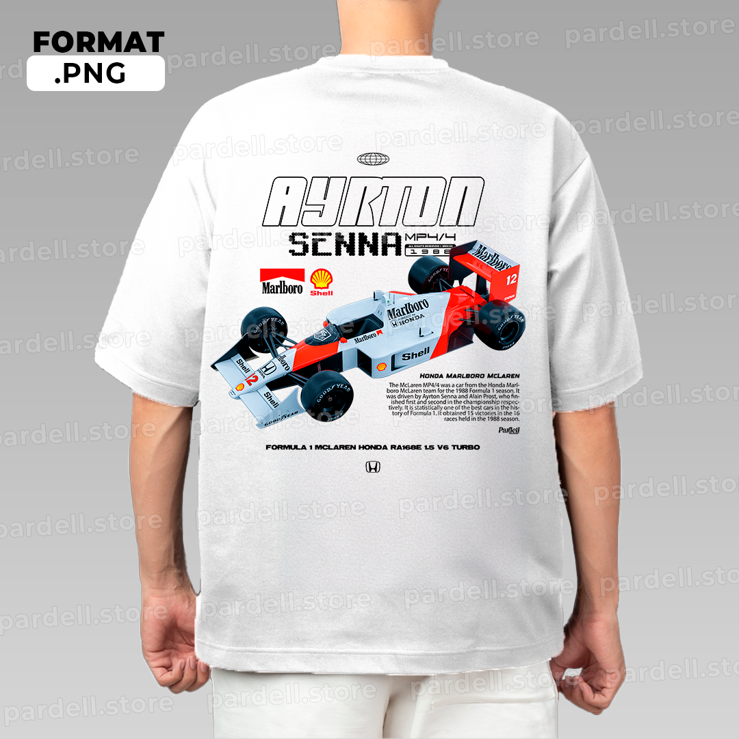 Ayrton Senna 1988 Malboro / T-shirt design