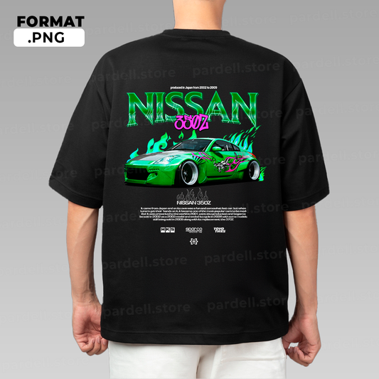 Nissan 350Z Green / T-shirt design