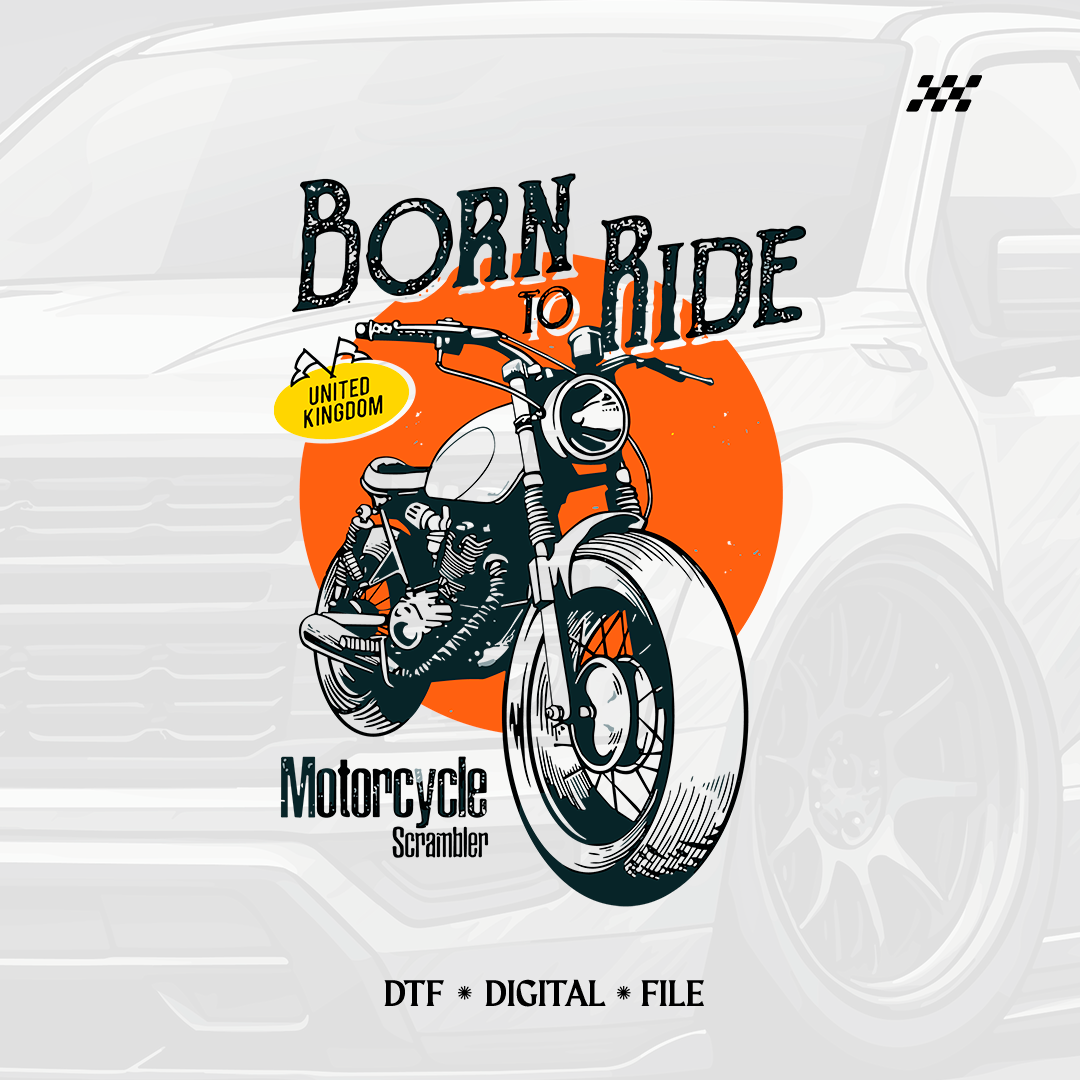 Born to Ride Illustration - DTF PNG design