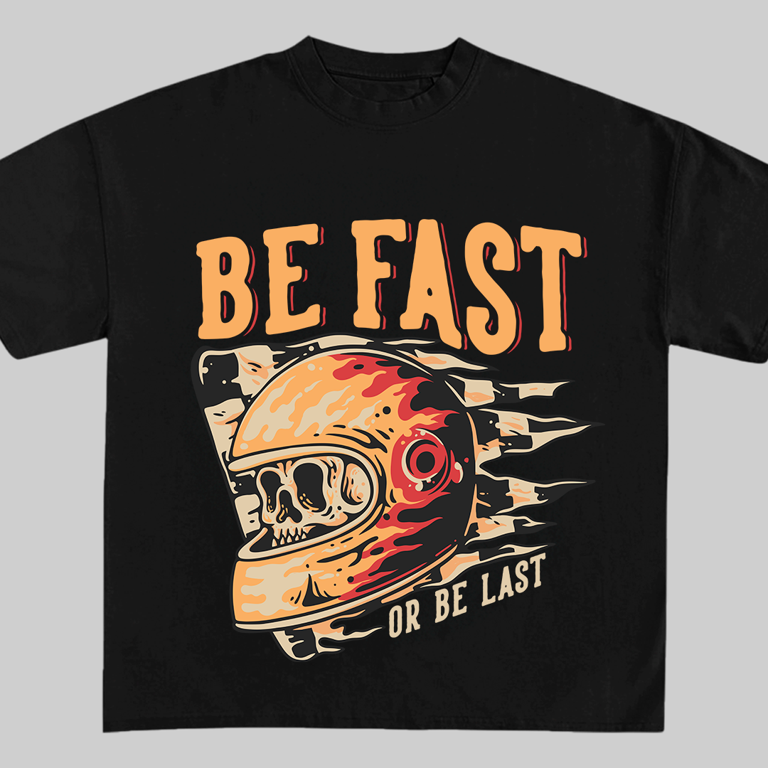 Be Fast With Skull In Helmet - PNG design