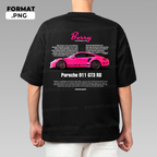 Tamplate car t-shirt design, vector PNG