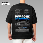 Tamplate car t-shirt design, vector PNG