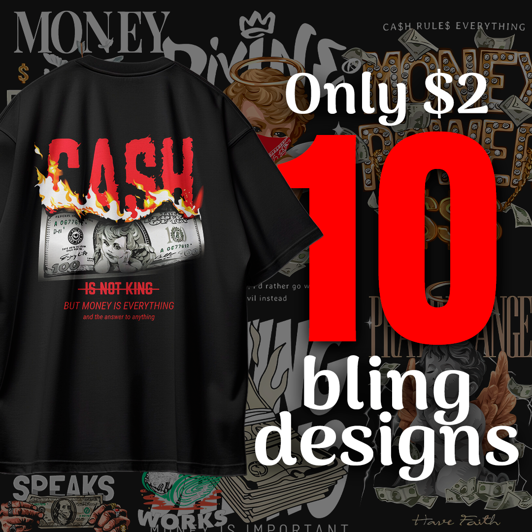 Bling Dollars Bundle PNG - t-shirt design