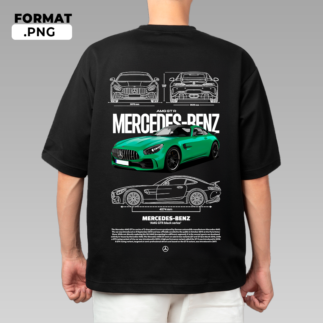 Mercedes-Benz AMG GT R - T-shirt design