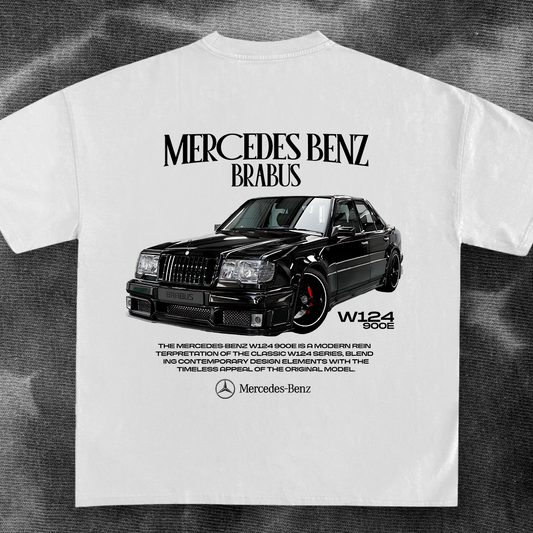 car t-shirt design - mercedes benz w124