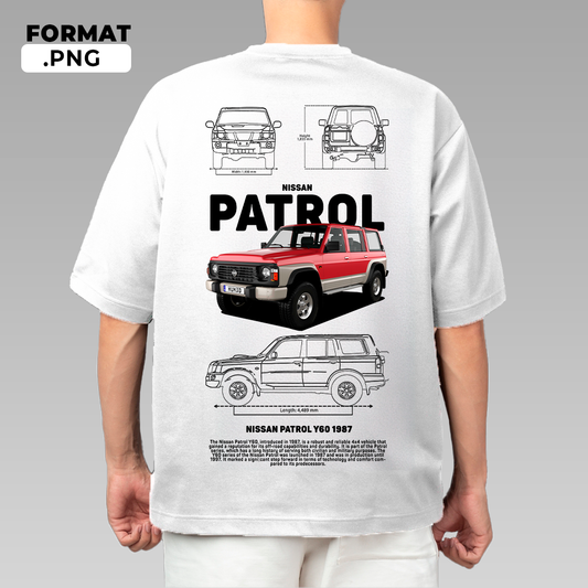 Nissan Patrol Y60 1987 - T-shirt design