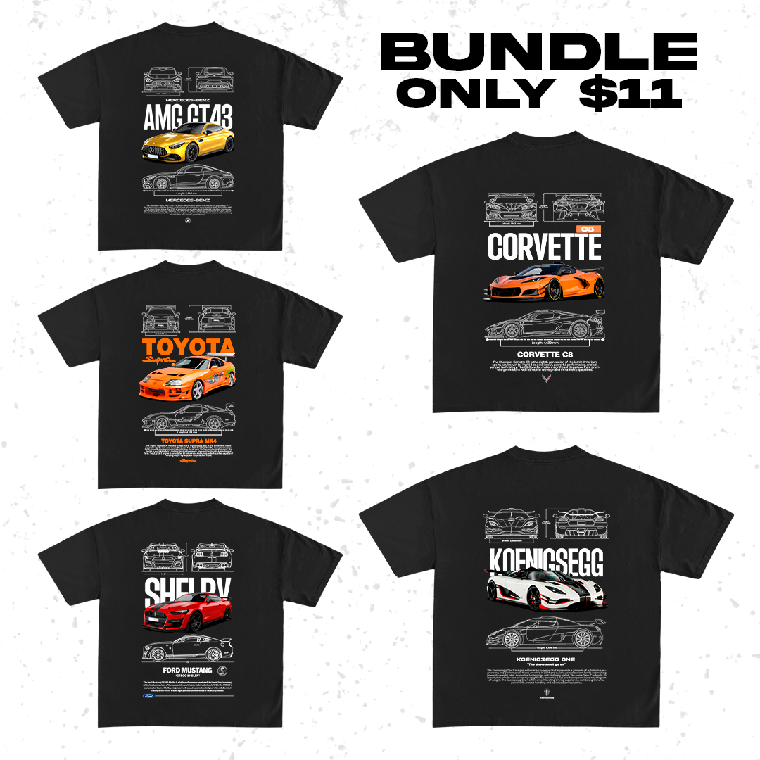 Automotive illustration T-shirt design – instant digital