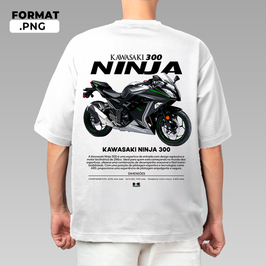 Kawasaki Ninja 300 - T-shirt desing