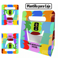 Plantilla para Sublimar Caja de Mugs del mundial