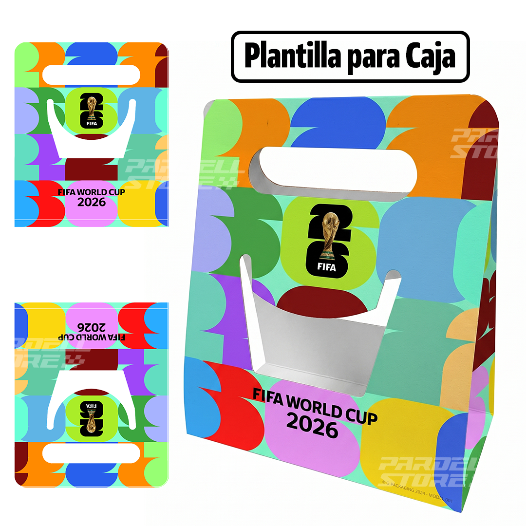 Plantilla para Sublimar Caja de Mugs del mundial