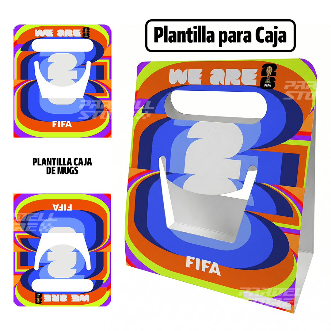 Plantilla Para Sublimar caja de mugs WC2026