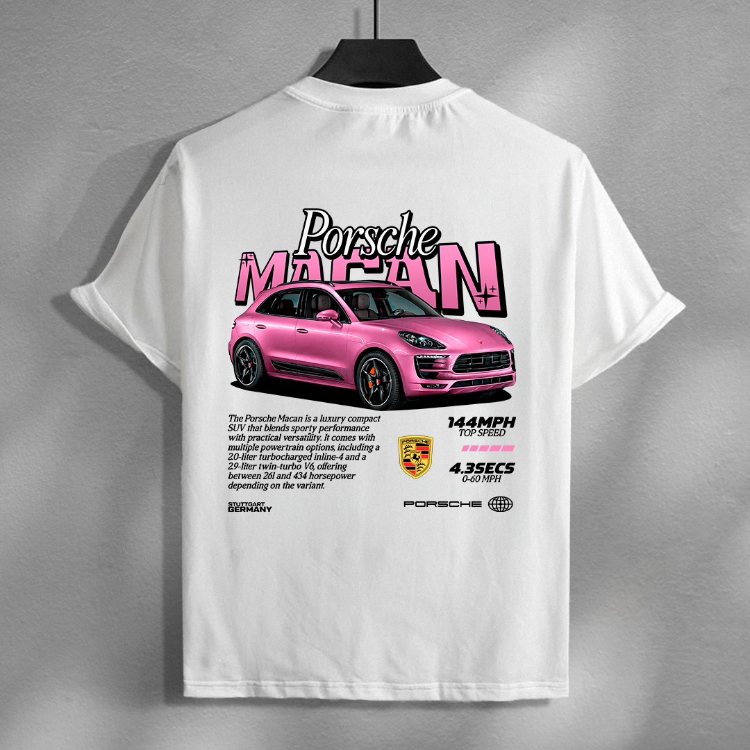 car t-shirt design - porsche macan