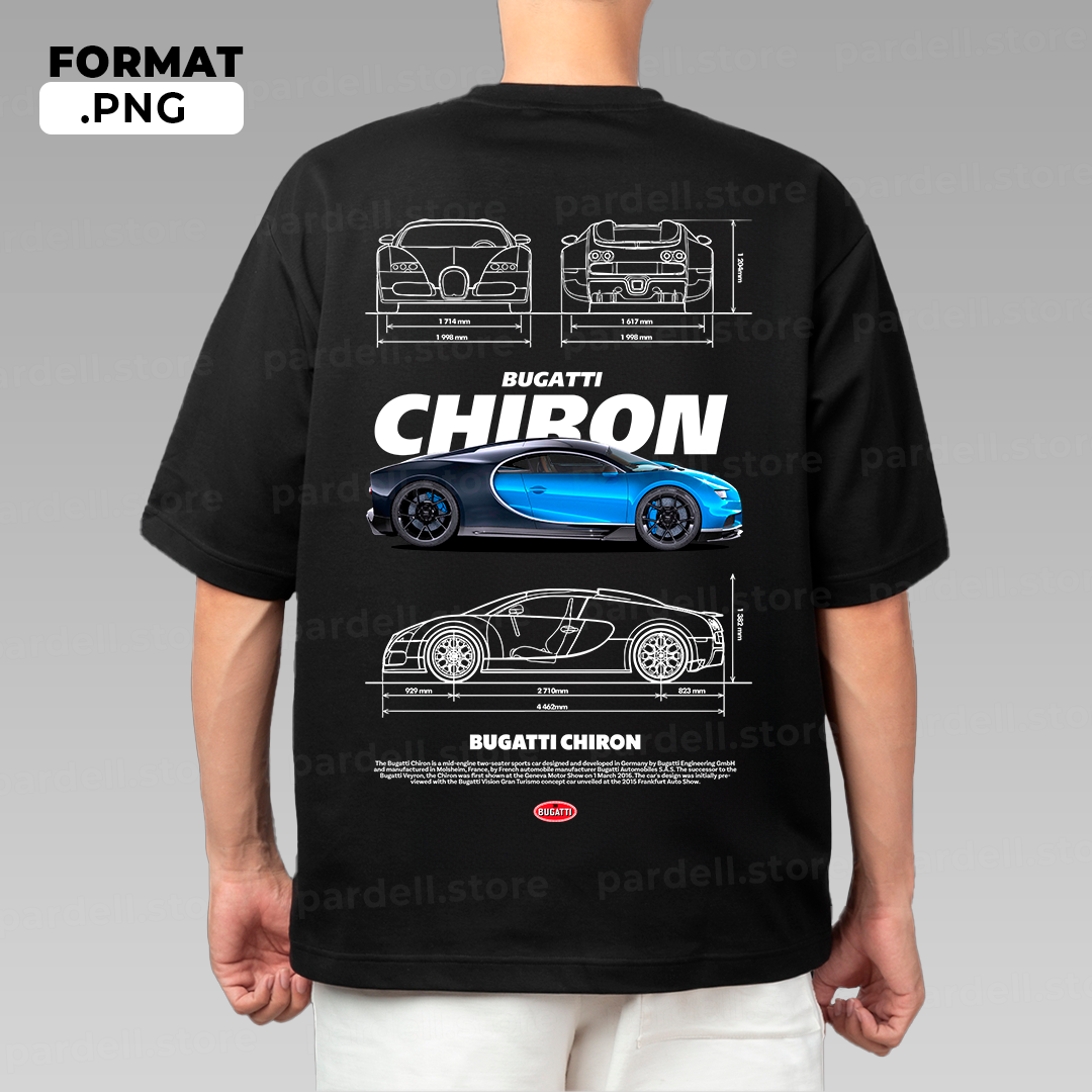 Bugatti Chiron t-shirt design