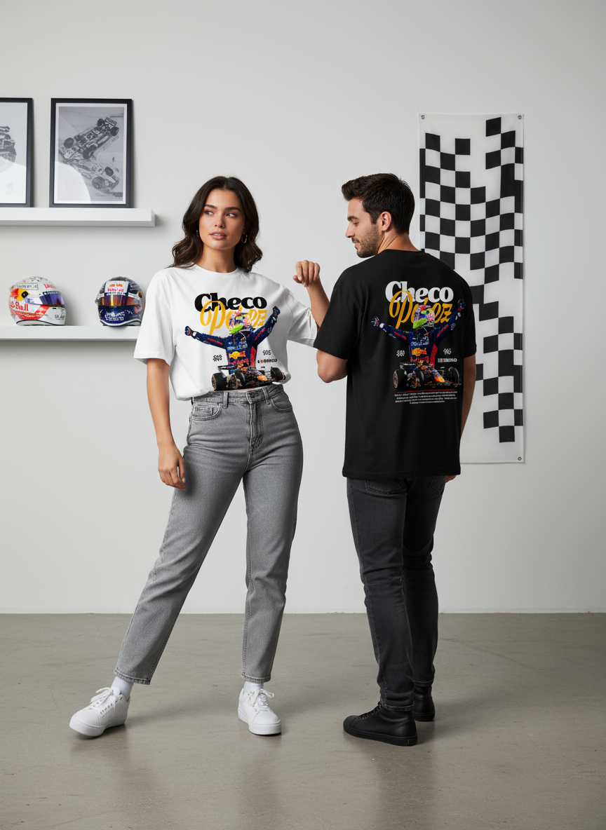 Checo's Driver in RB - t-shirt design png