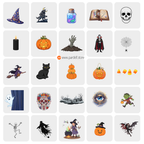 50 Clipart imagenes PNG de Halloween