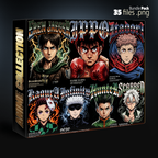 NEW Bundle Pack of anime. Designs for DTF halftones