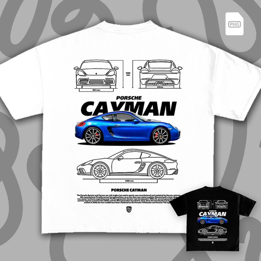 Porsche Cayman t-shirt design