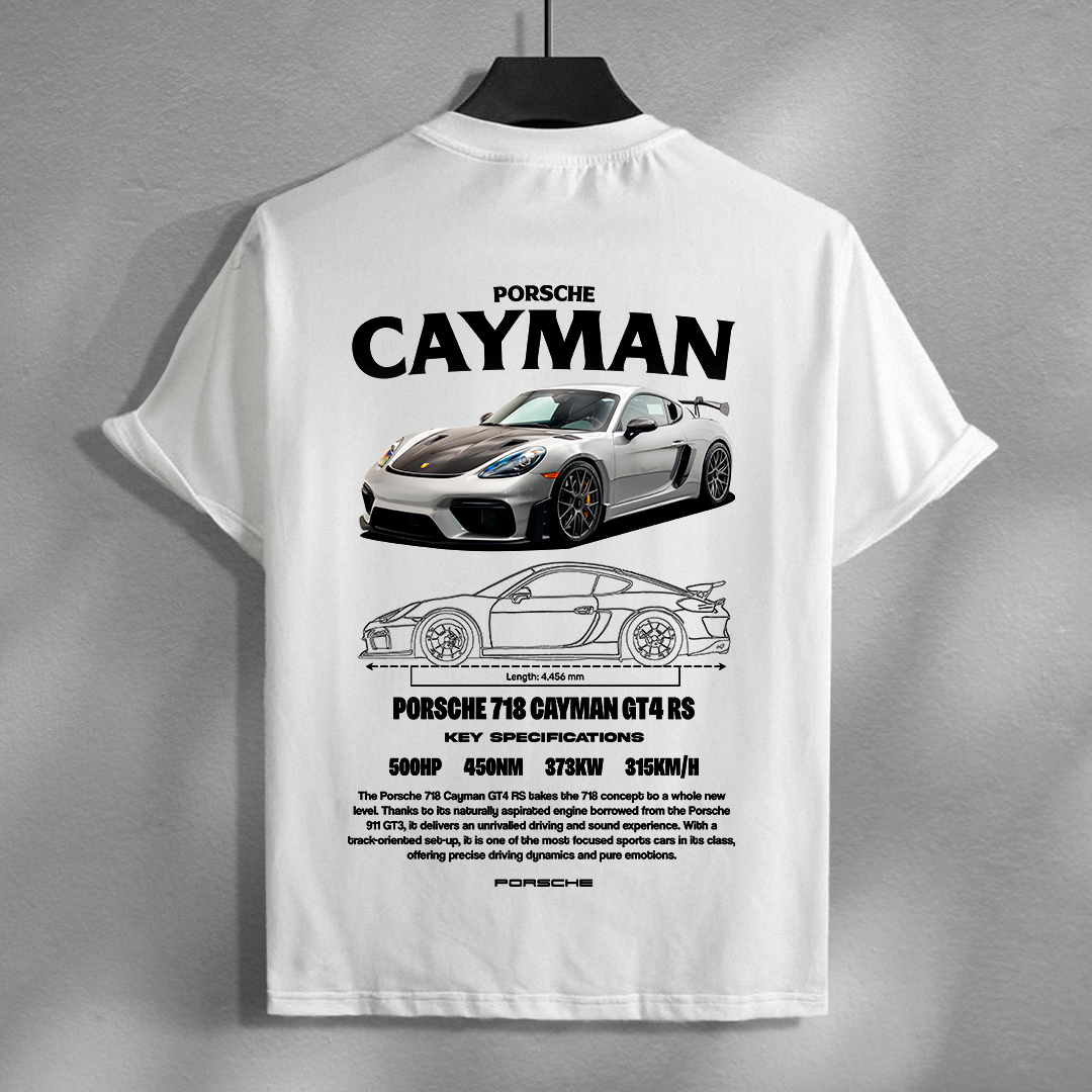 car t-shirt design - porsche cayman