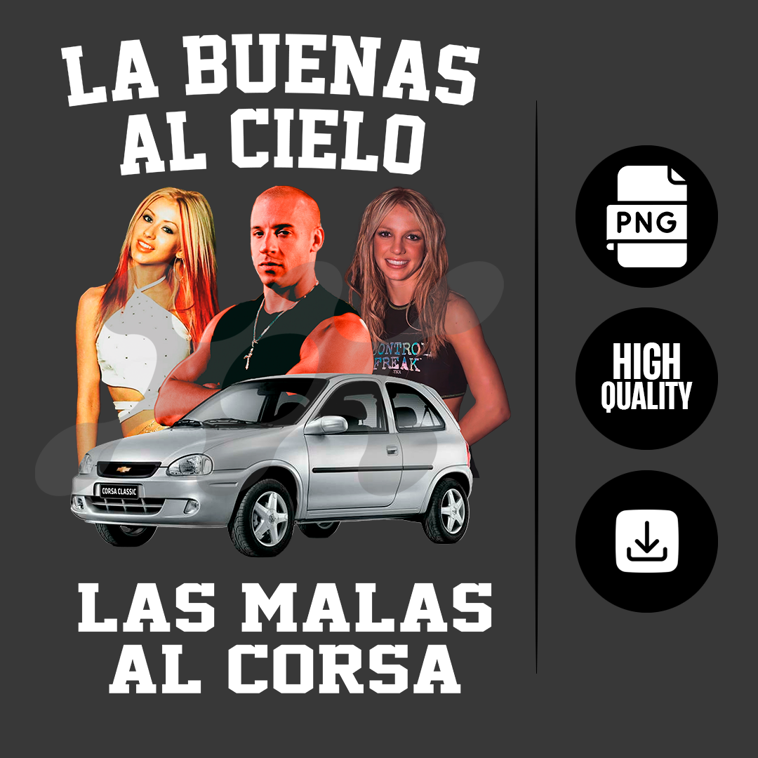 Las malas al corsa - t-shirt design