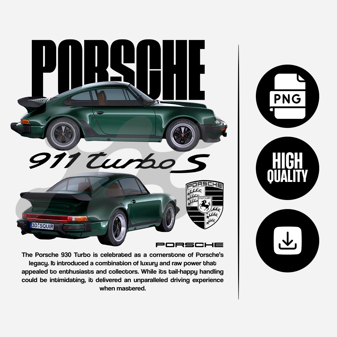 t-shirt design - porsche 911 turbo s