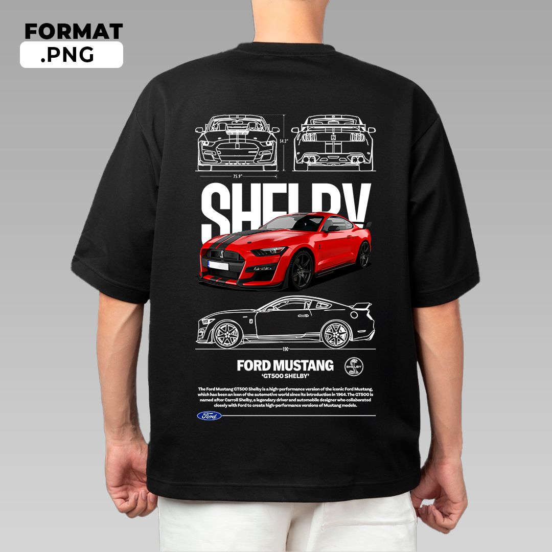 Ford Mustang Shelby GT500 - t-shirt design